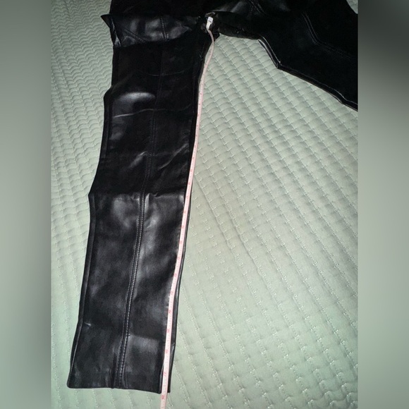 Aritzia Wilfred Melina Pants Womens Faux Leather Straight Leg Size 2 EUC - Picture 7 of 13